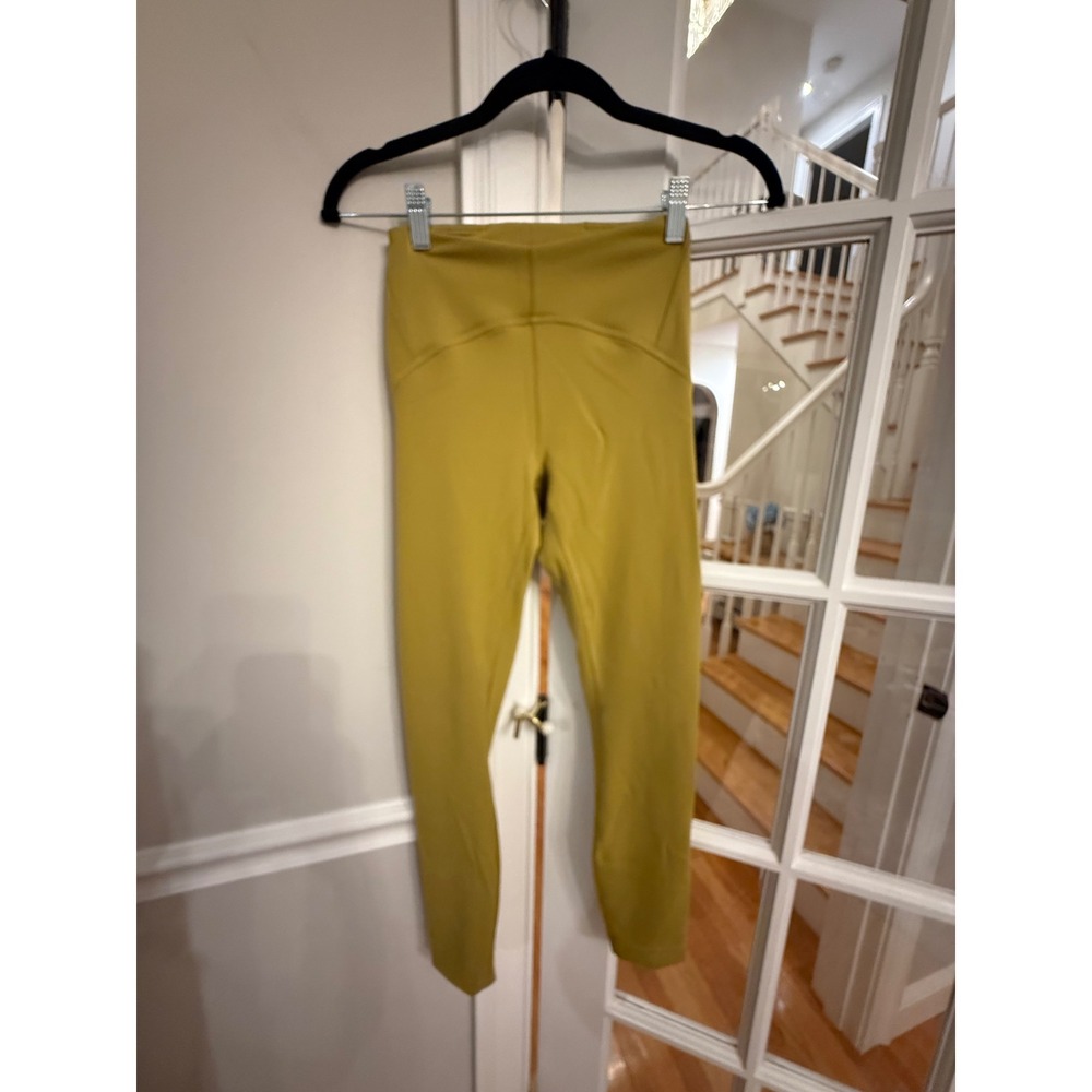Lululemon High Rise Leggings Size 4 Mustard Yellow 28 Inseam Yoga Pants